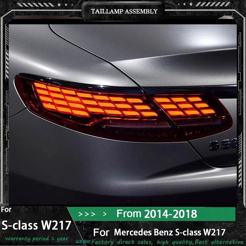 Car tail light Suitable for Mercedes-Benz S-Class W217 2014- 2018 taillight upgrade Dragon Scale Old to New rear light Accessory