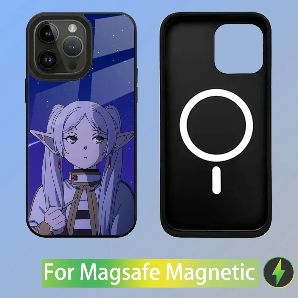 Anime F-Frieren Beyond Journeys End Phone Case For iPhone 15,14,13,12,11,Plus,Pro,Max Mini Magsafe Magnetic Wireless Charging