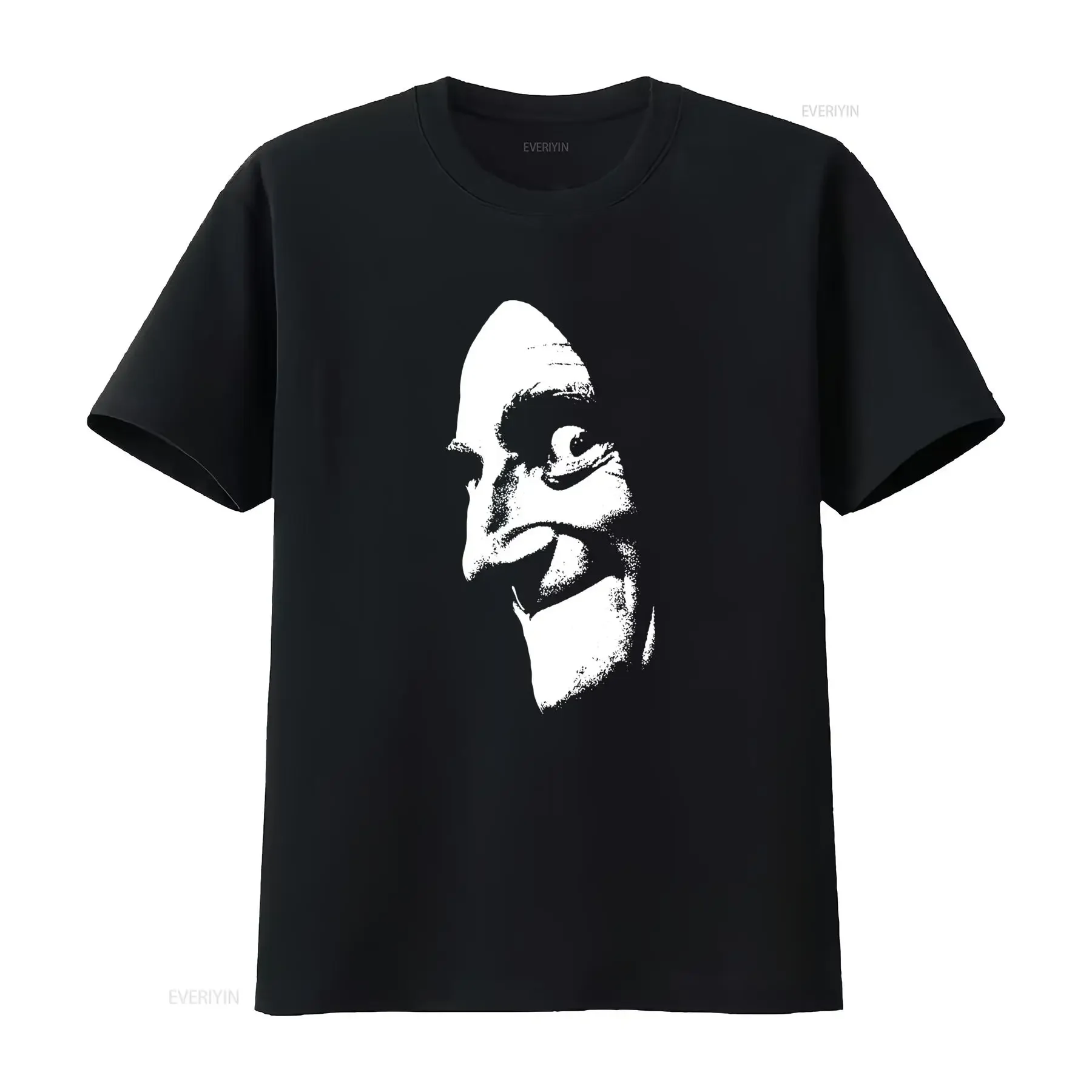 Maglietta Vintage Marty Feldman Igor Mostro Young Frankenstein Morbida 100 Nero con Stampa Iconica del Volto Bianco Design