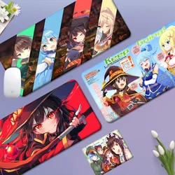 KonoSuba Megumin Mousepad auf Lager, Laptop-Gaming-Mäuse, Mauspad, Größe für großes Game-Tastaturpad mit Randverriegelung