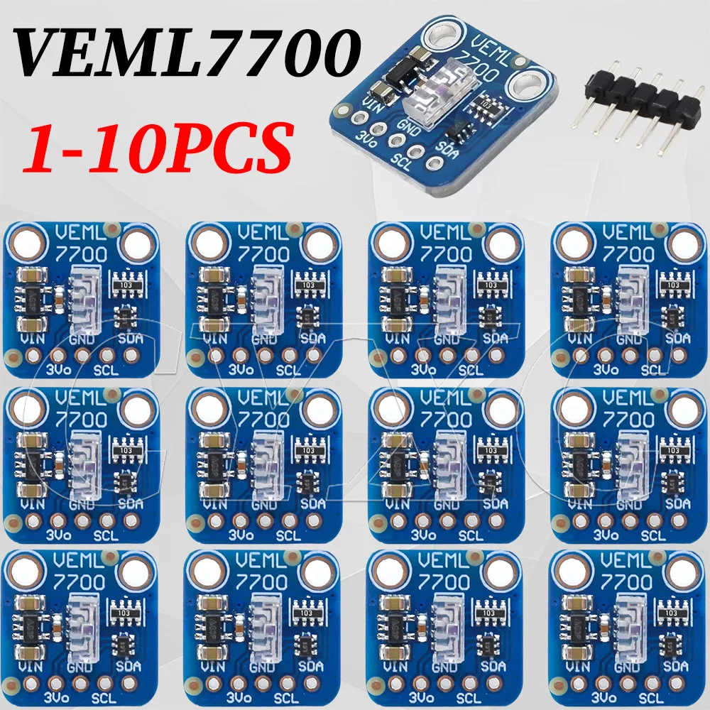 

1-10 шт. VEML7700 модуль датчика окружающего освещения 120k люкс плата датчика измерения света 3,3 В 5 В I2C IIC интерфейс VEML7700