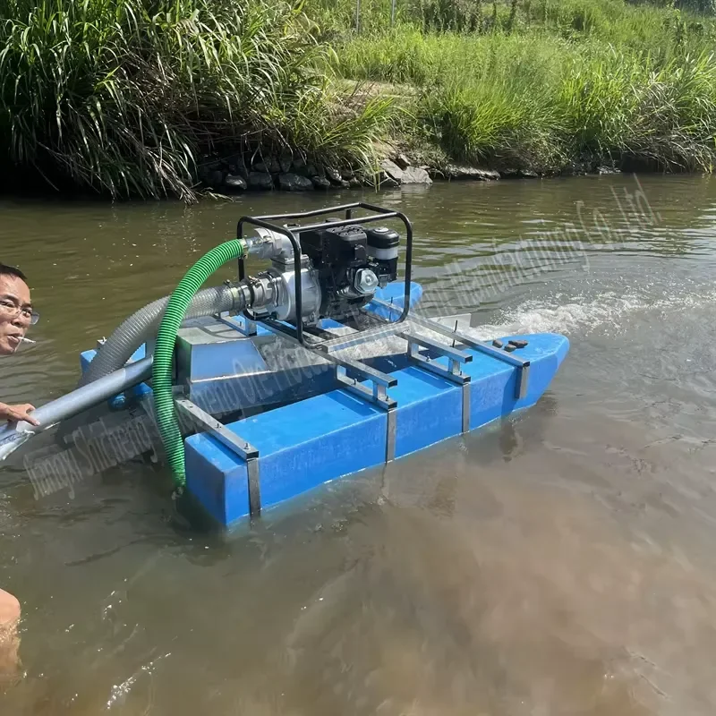 4 & 6 Inches Portable Boat Mini Gold Washing Machine, Small Scale Gold Mining Dredging Machinery for Alluvial Gold