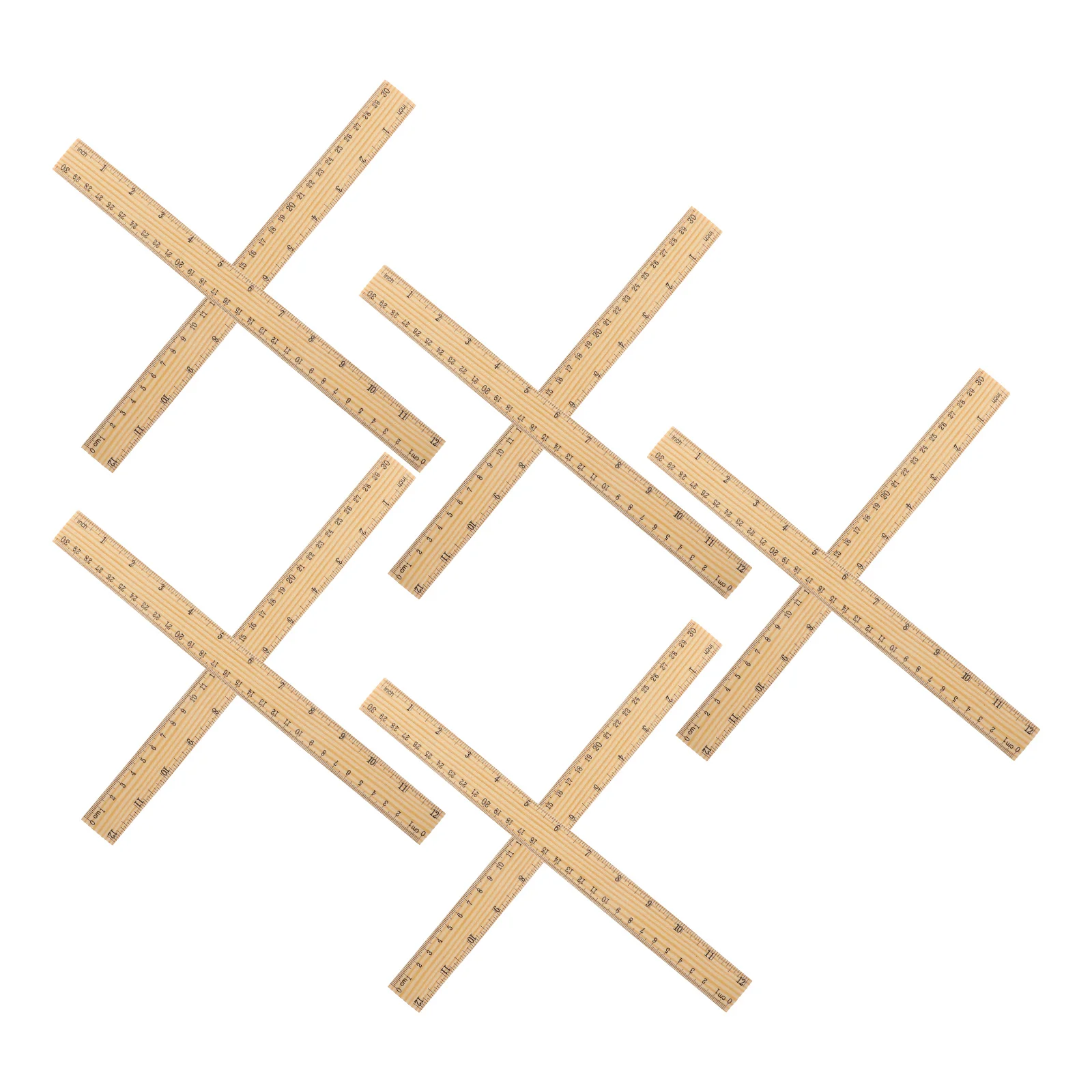

10pcs Wooden Rulers Dual Scale High Precision Clear Markings Measuring Tools for Students Tailors Carpenters Sewing