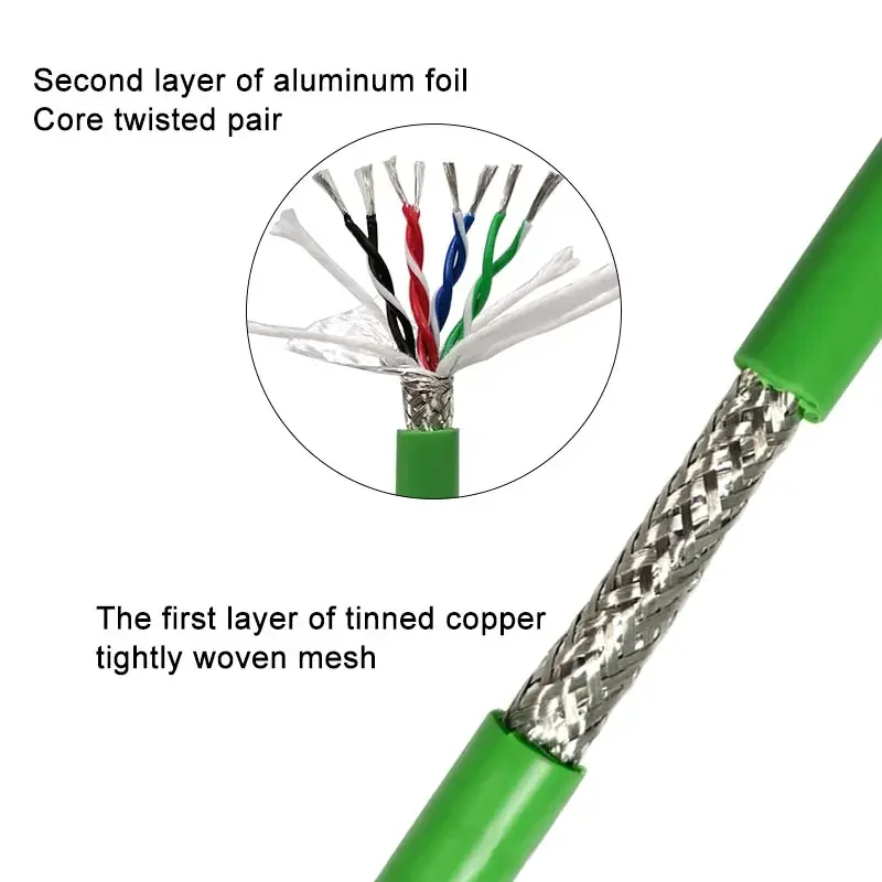 High Flexibility Servo CNC Twisted Pair Shielded Cable Wire 2 4 Cores 6 8 12Pin 0.15/0.2mm TRVVPS Oil Resistant Bending Cable