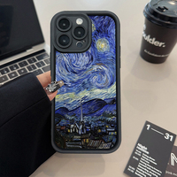Vincent Van Gogh's The Starry Night Print Case For iPhone 16 15 14 13 12 11 Pro Max XS X 7 8 Plus Shockproof Soft Silicone Cover