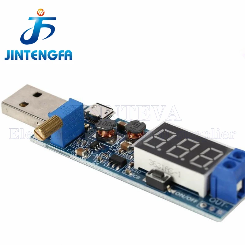Module régulateur de puissance boost USB DC-DC 5V à 3.3V 9V 12V 24V, module d'alimentation de bureau JINNTEVA