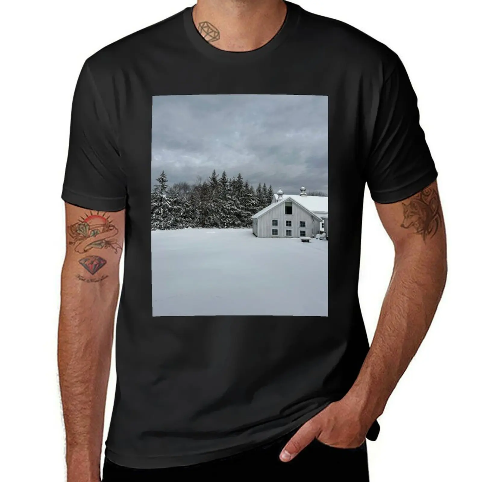 Snowstorm in Winter T-Shirt animal prinfor boys vintage boys whites mens t shirts casual stylish