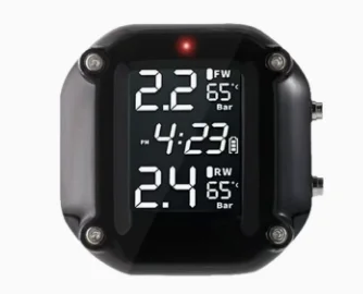 Motorcycle Wireless Tire Pressure Monitor Digital Display External Detector M5 Combination for Vehicle Safety