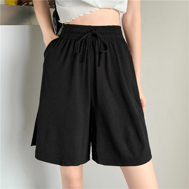 

black Shorts Joggers For Women Summer Shorts High Waist Five-Point Wide Leg Sweatpants Harajuku y2k Sport Running Loose Shorts