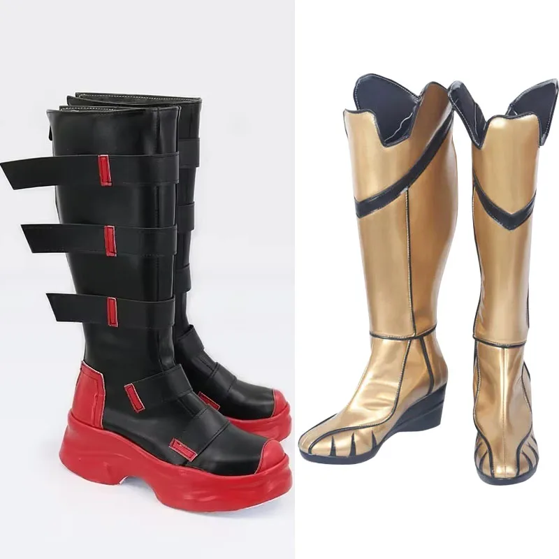 Bat Red Jason Robin Boots Cosplay Costume Adult Women MEN  Halloween Wedding Todd Shoes  Custom made