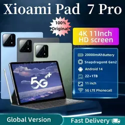 Tabletas Android 13 Pad 6 Pro, versión Global, 2024 Original, PC, Snapdragon 888, 10000mAh, 11 pulgadas, 16GB + 1024GB, 5G, HD, 4K, WIFI, Mi