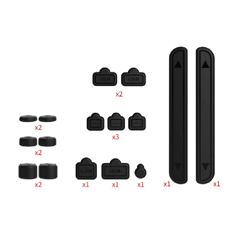 For Switch 2 Accessories Silicone Dust Plug Set 16 In1 Thumb Grip Caps Handheld Console Anti Dust Protector Kit For Game Console