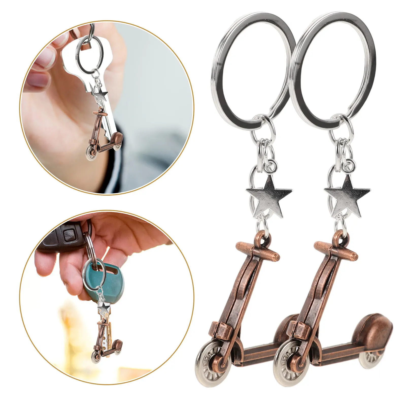 4 Pcs Backpack Pendants Bag Decors Hanging Decoration Delicate Keychain Scooter Ornament Adorns