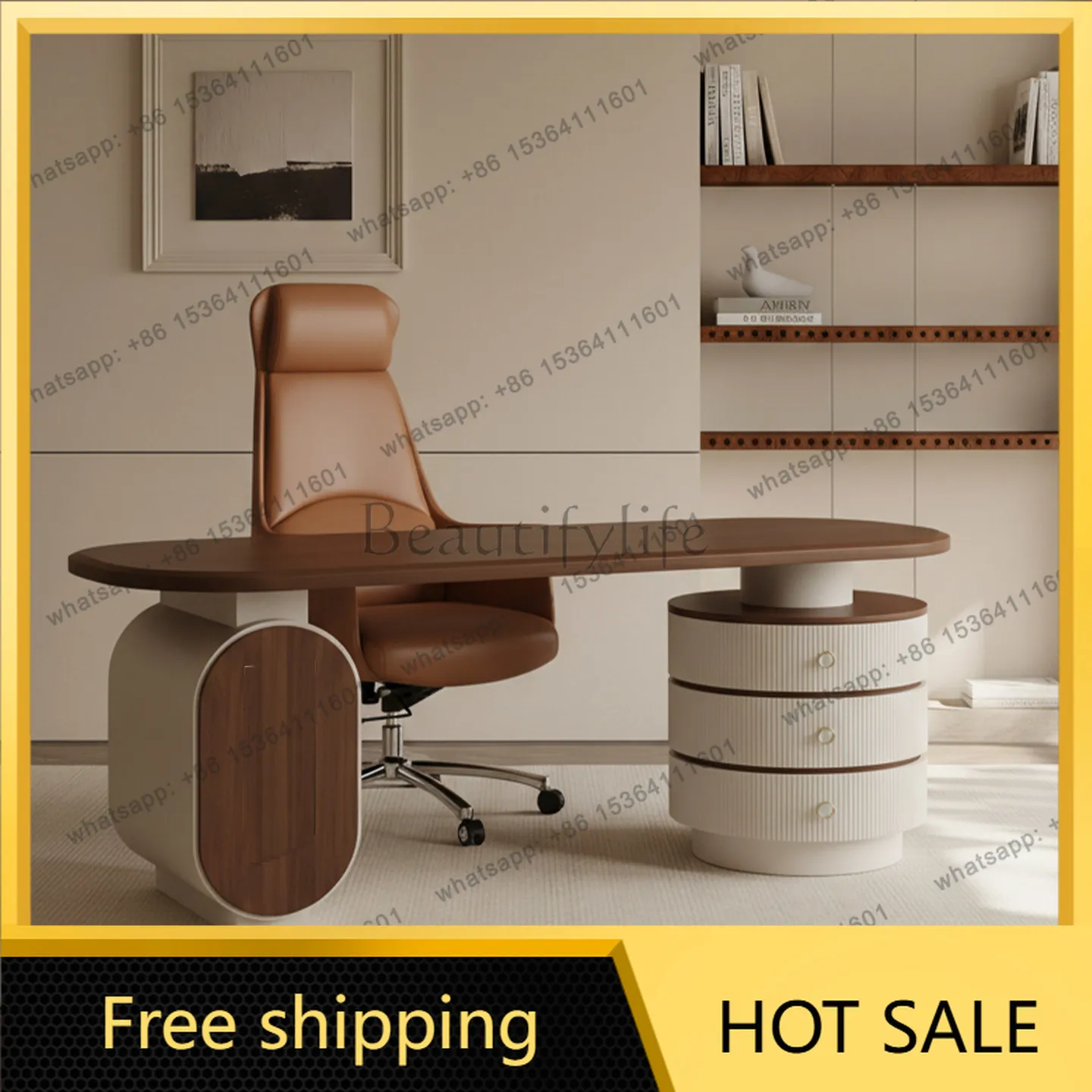PG desktop can be placed host boss desk workbench solid wood desk bedroom home