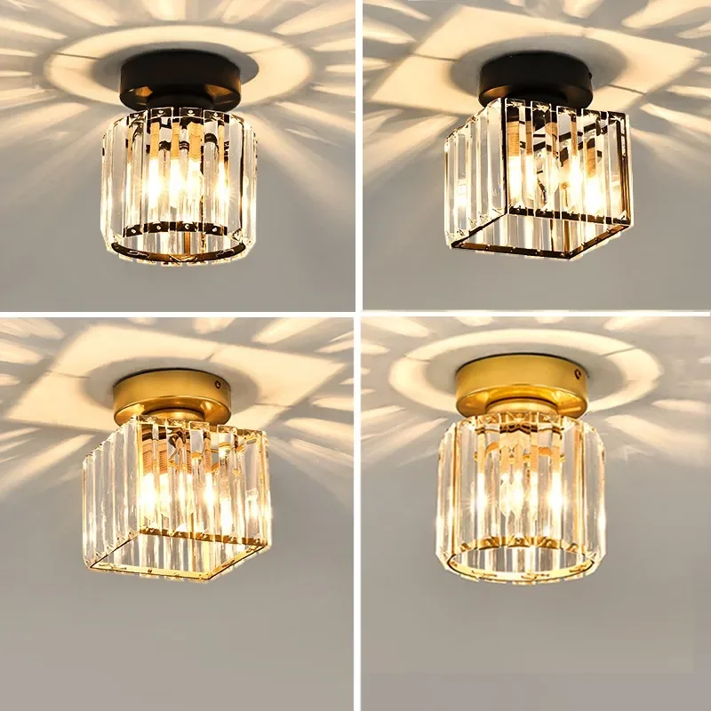 

Led Ceiling Lights Crystal Modern Ceiling Lamp Round Square Lighting for Living Room Front Porch Decoration Light Fixtures