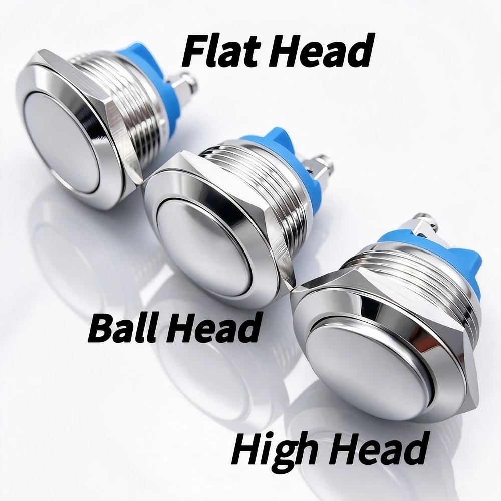 20pcs 16mm 19mm 22mm 1NO Momentary Reset Metal Push Button Switch Screw Terminal  Waterproof Car Engine Doorbell Control Switch