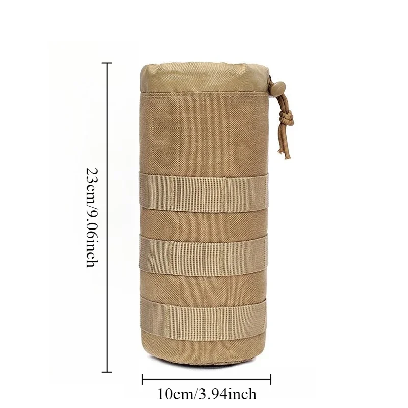 1PC Mesh Sling Bag Sundries Outdoor Travel Camping Water Bottle Bag Molle System Tactical Mug Bag