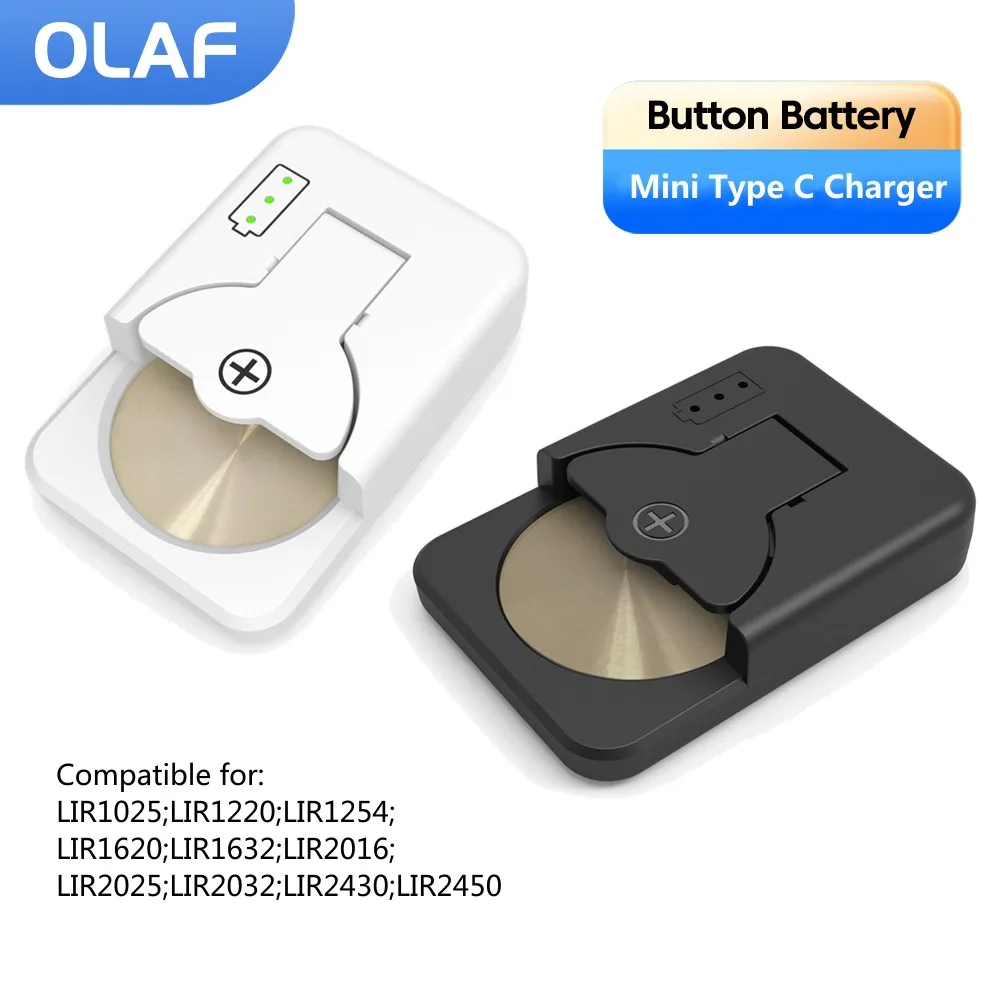 Li-lon แบตเตอรี่ชาร์จสําหรับ LIR1025/1220/1254/1620/1632/2016/2025/2032/2430/2450 เหรียญแบตเตอรี่ลิเธียม Charger