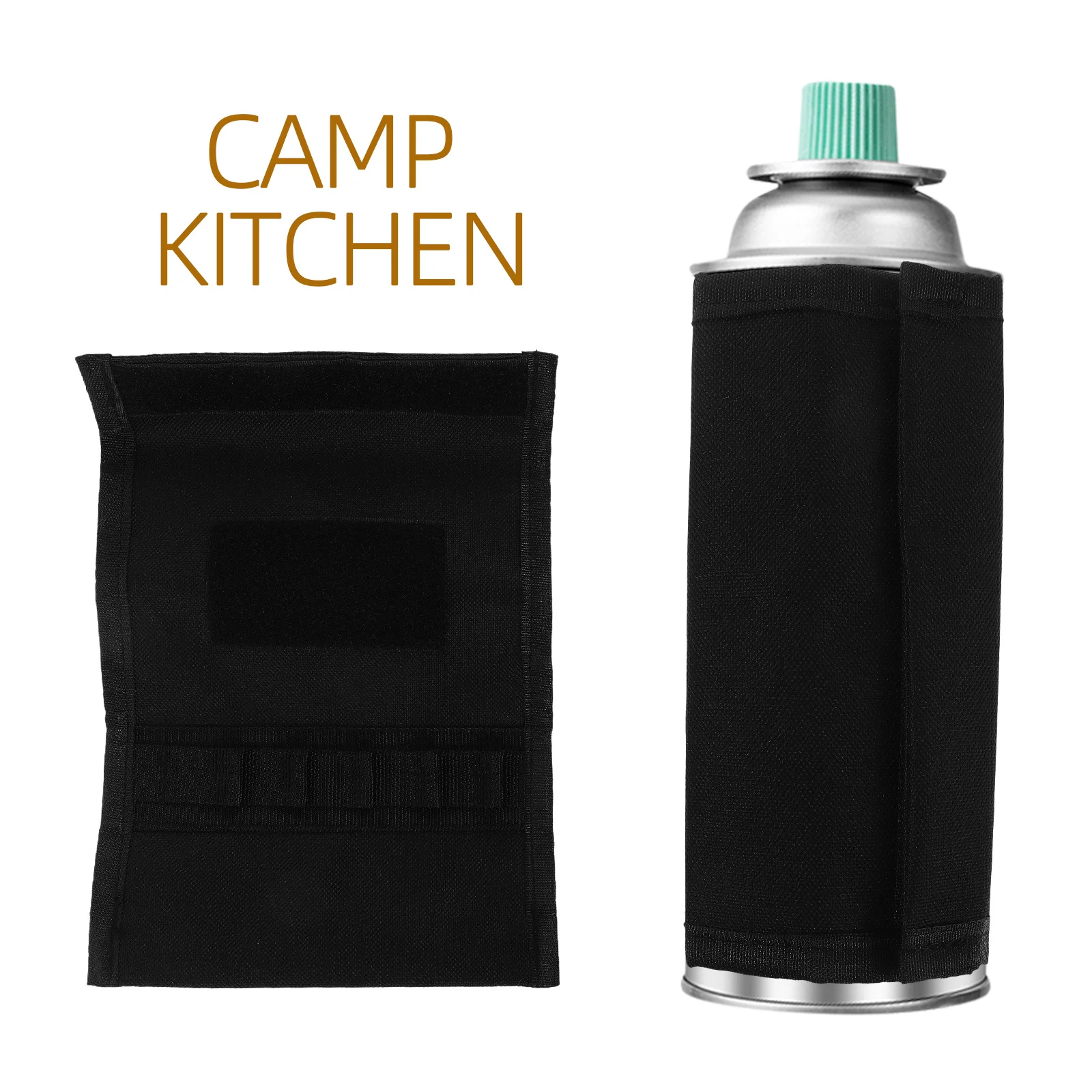 ฝาครอบป้องกันถังแก๊สกลางแจ้ง ผ้าอ็อกซ์ฟอร์ดสีดำ ป้องกันการชนกัน ไม่ลื่น ปิดแบบปลดเร็ว แคมป์ปิ้ง เดินป่า ถังแก๊ส