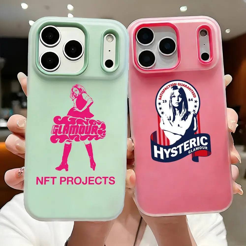 hysteric glamour official Phone Case 2-in-1 Detachable Clear with Card Holder for iPhone 12-17 Soft Multi-Color view 3