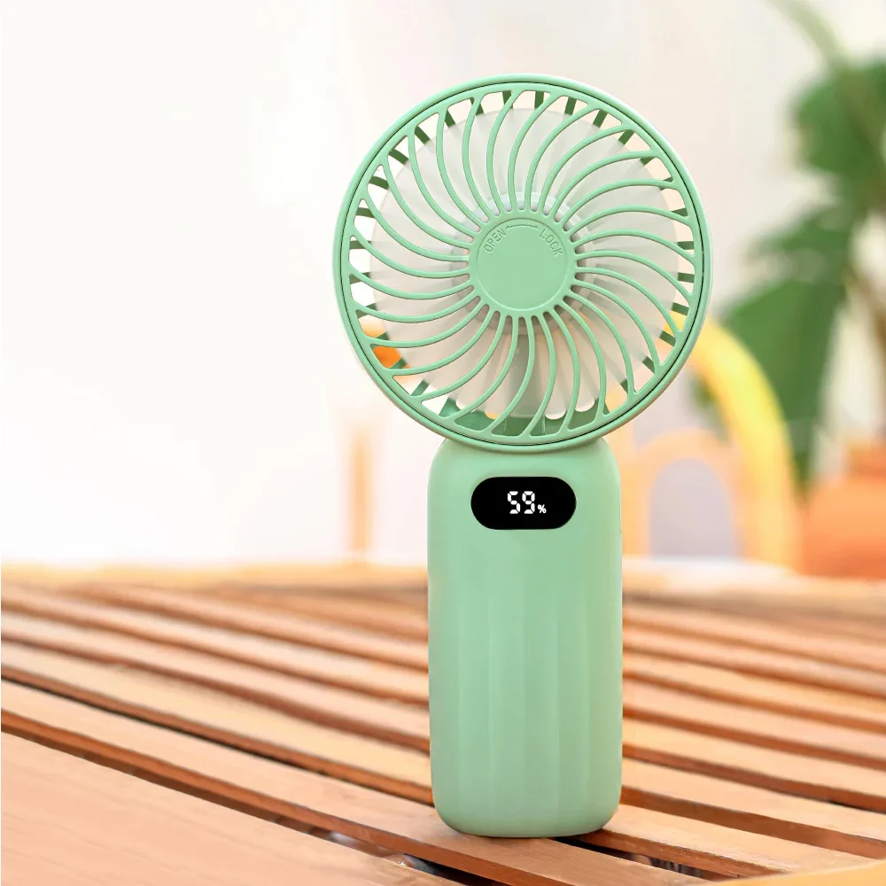 โรงงานแสดงความเร็วแบบพกพามือชาร์จโปรโมชั่นโฆษณาพลาสติกมือถือพัดลม Mini Usb