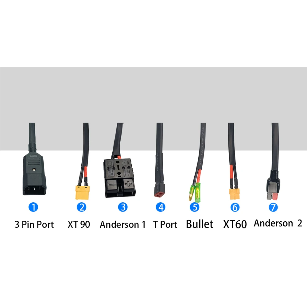 Ebike Battery  XT60 Bullet  T Port Anderson 2  XT90  Anderson 1  Connector Battery Adaptor