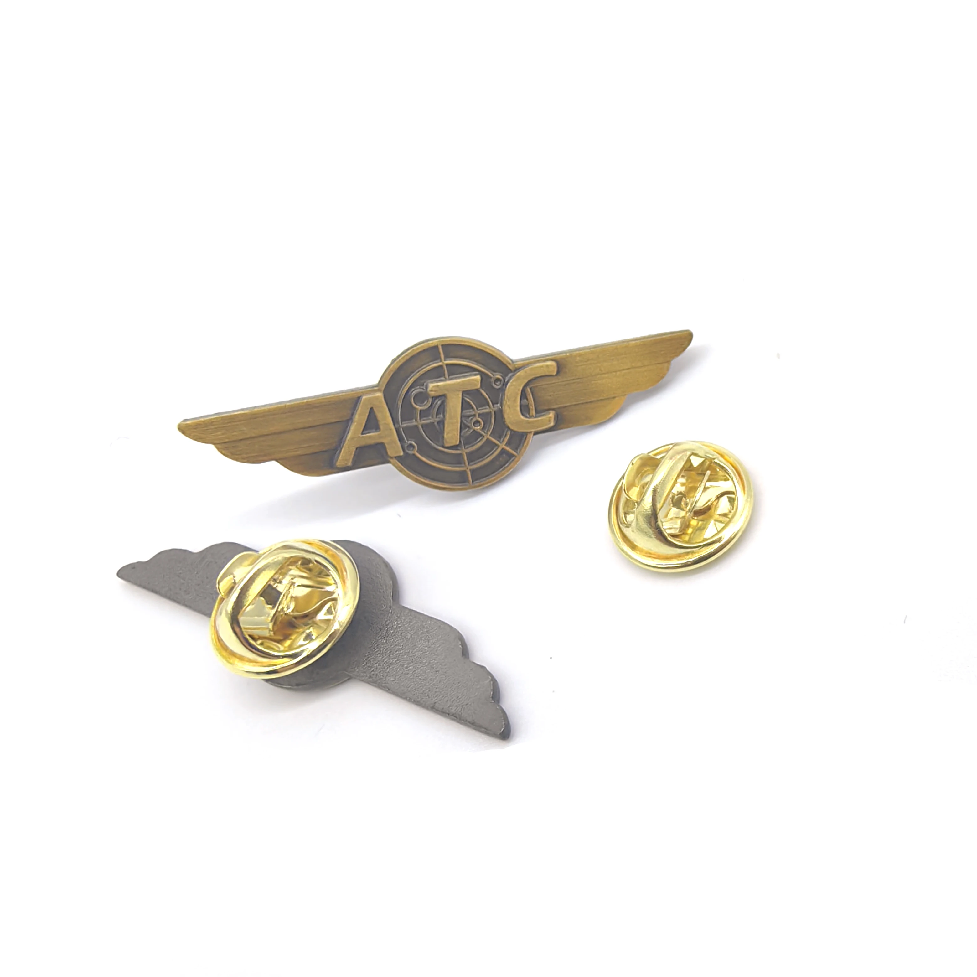 1PC ATC spilla in bronzo Vintage spilla per equipaggio aereo distintivo per uso aziendale spilla per abito con risvolto regalo