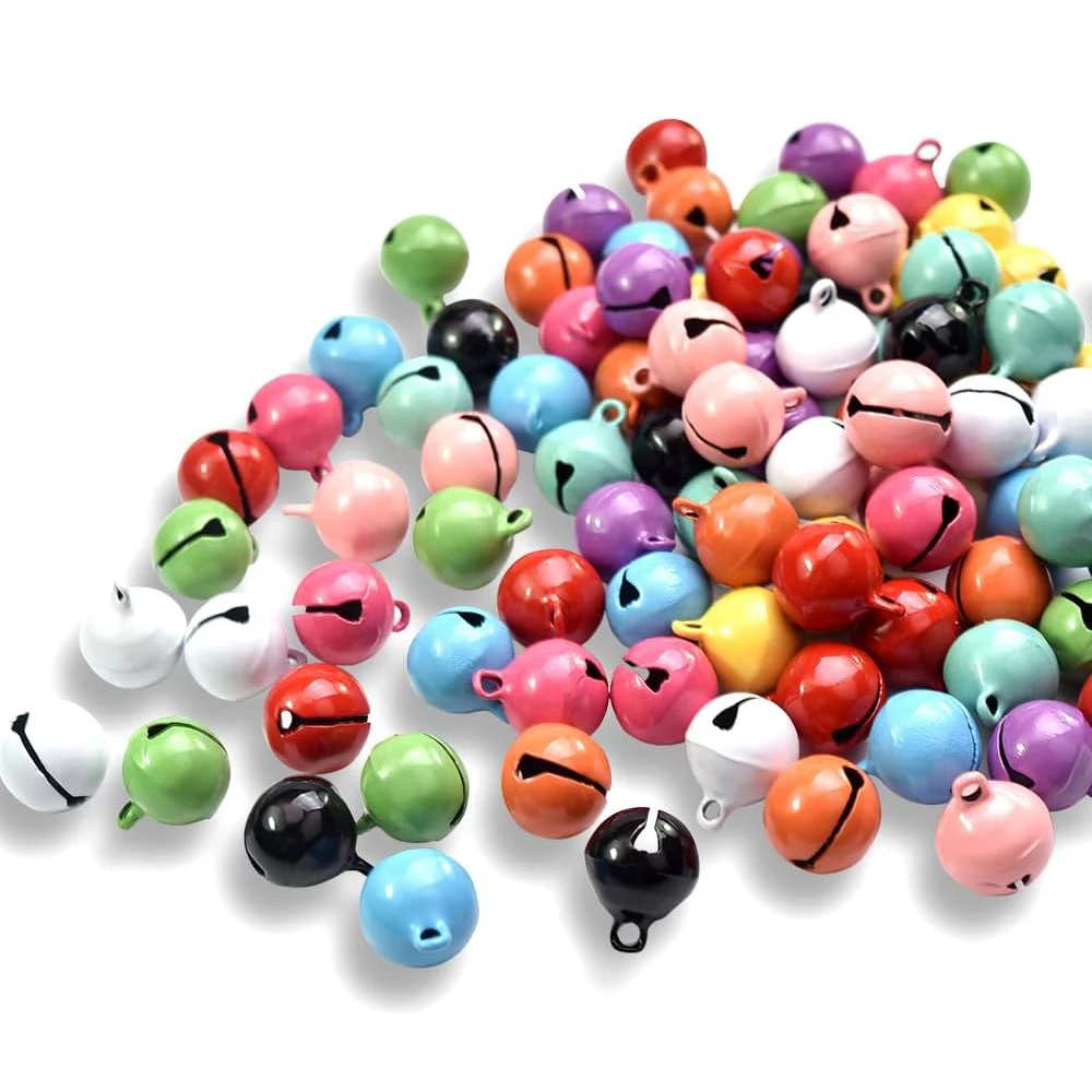 10/50/100pcs Christmas Jingle Bells,14mm Candy Colored Small  Jingle Bell,DIY Chain Keychains,Christmas Crafts Ornament