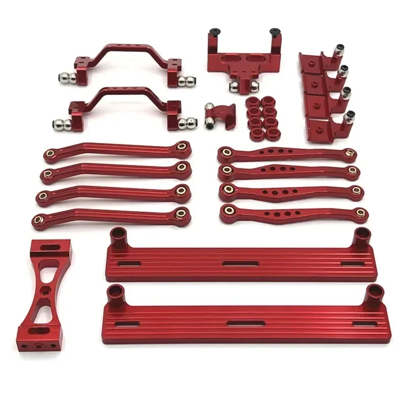 

Metal Chassis Link Rod Pull Rod Mount Side Pedal Shock Mount Set 1/16 RC Car Upgrade Parts Accessories FOR WPL C64 1/16 RC Car