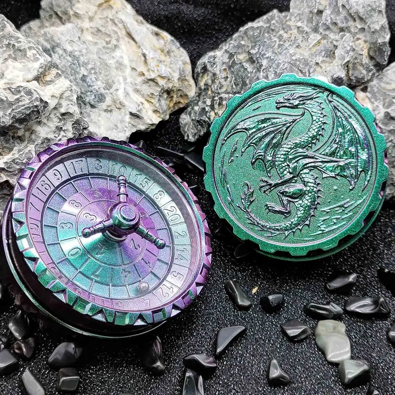 Roda rotativa dados fidget spinner rolo jogo de festa edc metal alívio do estresse mesa de escritório brinquedos adultos anti ansiedade idéia produtos