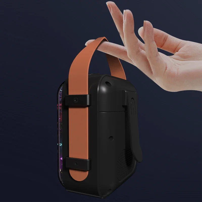 Transparent Mecha Fashion Portable RGB Pickup Rhythm Light Game Bluetooth Speaker Caixa De Som Camping Heavy Bass Family Party