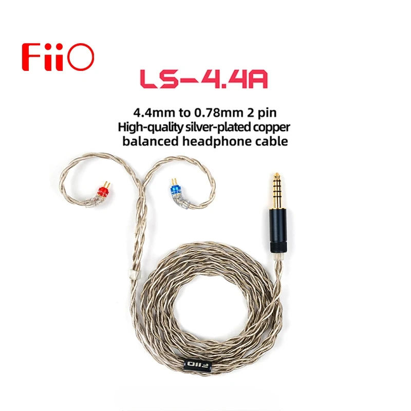 FiiO LS-4.4A 4,4 mm do 0,78 mm 2-pinowy, wysokiej jakości, posrebrzany miedziany, zbalansowany kabel słuchawkowy