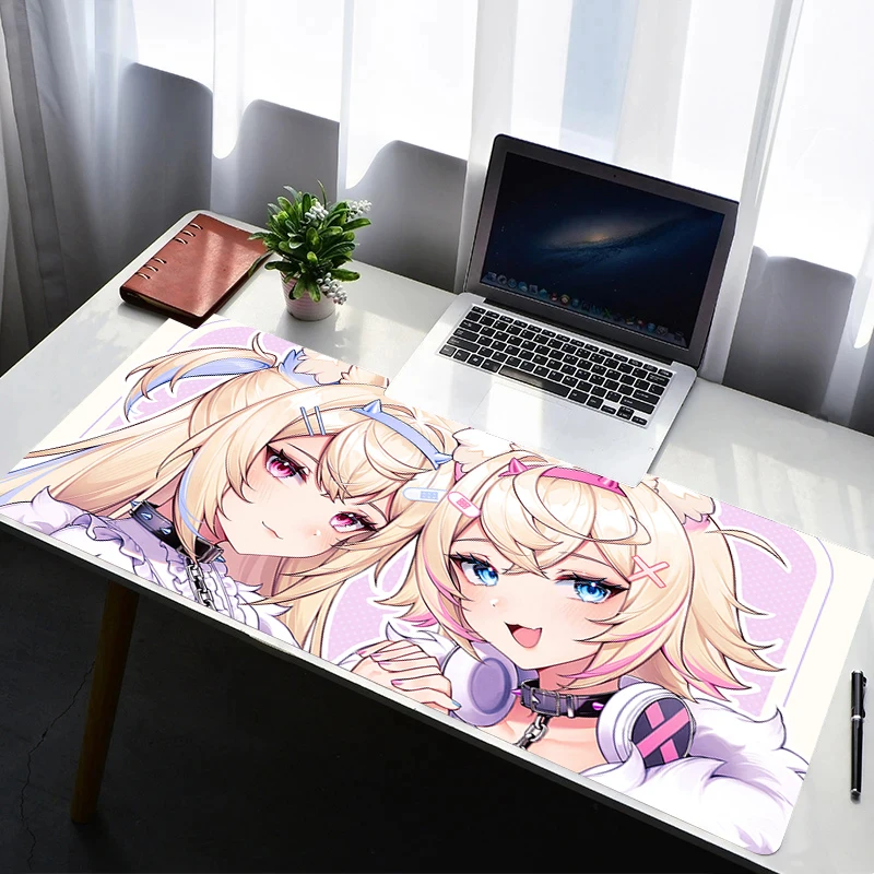 

Gaming Mouse Pad Multi Size Table Keyboard Pad Hololive Mococo Fuwawa Abyssgard Mousepad Computer Mat Rubber Mausepad Desk Mat