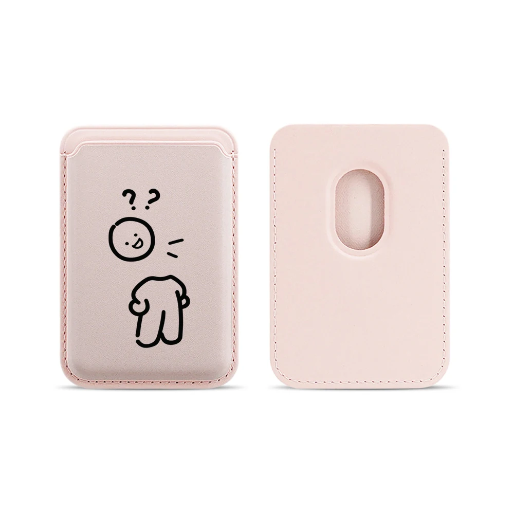 Minimalistische, stilvolle Leder-Kartenhülle für Magnetische Hüllen, geeignet für alle iPhone Magsafe-Kartenhüllen. – Detail 16