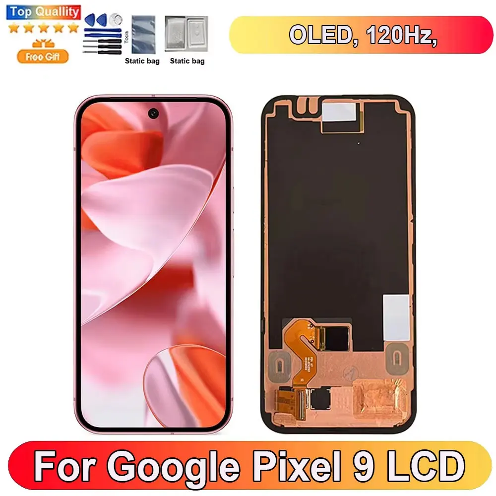 6.3''120Hz For Google Pixel 9 LCD Display Screen Touch Panel Digitizer Replacement Parts For Google Pixel 9 With Fingerprint