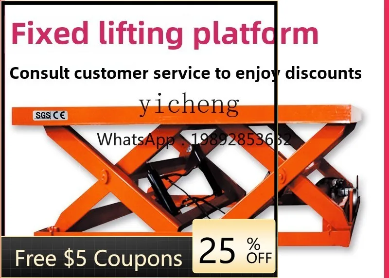 

JX Electric Lifting Platform Fixed Hydraulic Lifting Car Double Cylinder Household Lift Full Electric Platform Car