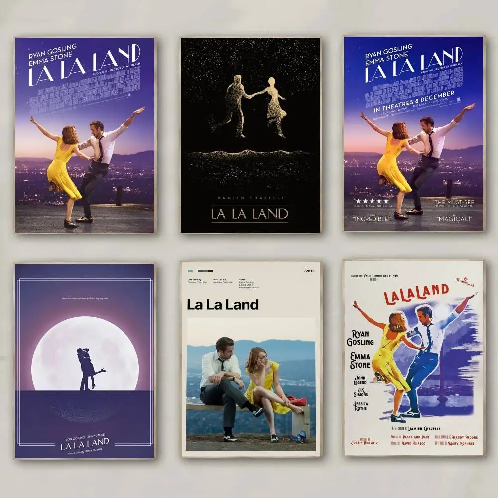 1pc La La Land Music Movie Poster High Quality Print Waterproof Wall Art Sticker For Bar Living Room Decor Gift