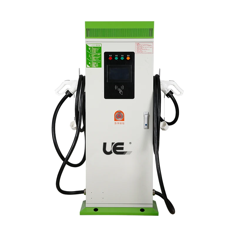 40KW DC EV charger wall-mounted CCS 1, CCS 2, CHAdeMO Electric vehicle charging station 3.5m cable Ethernet Type A+DC 6mA