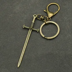 Gothic Cross Sword Charm Keychain Warrior sword Pendant Keychains for Men Accessories Bag Car Key Ring Jewelry