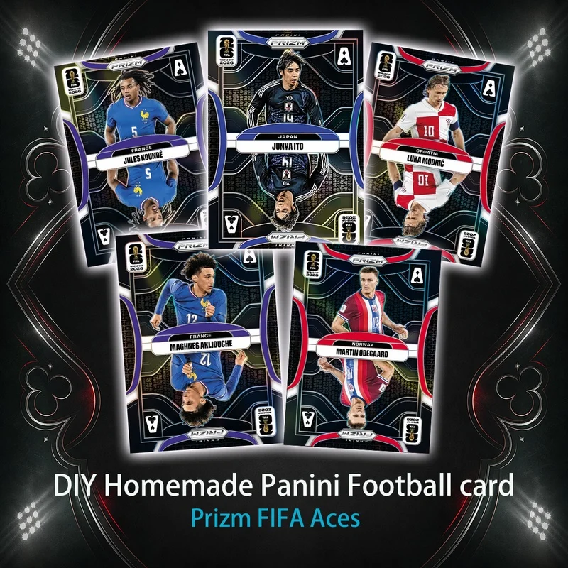 DIY Football Collectible Cards Panini 2026 FIFA Cristiano Ronaldo Messi Mbappé Haaland Neymar YAMAL Jude Bellingham gift  Easter view 5