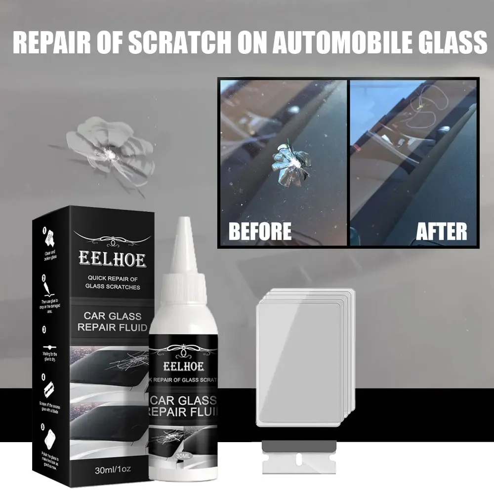 New Car Windshield Cracked Repair Tool Car Window Phone Screen Repair Kit Glass Curing Glue Auto Glass Scratch Crack Restore