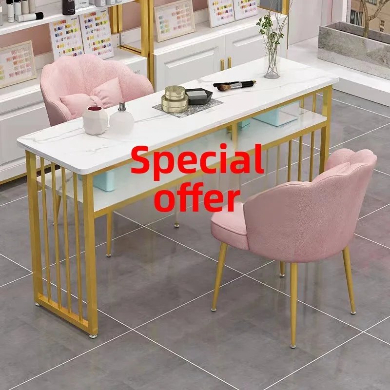 Stylish Influencer Manicure Table Minimalist Affordable Salon Table Japanese Style Single Double Manicure Tables for Nails Salon
