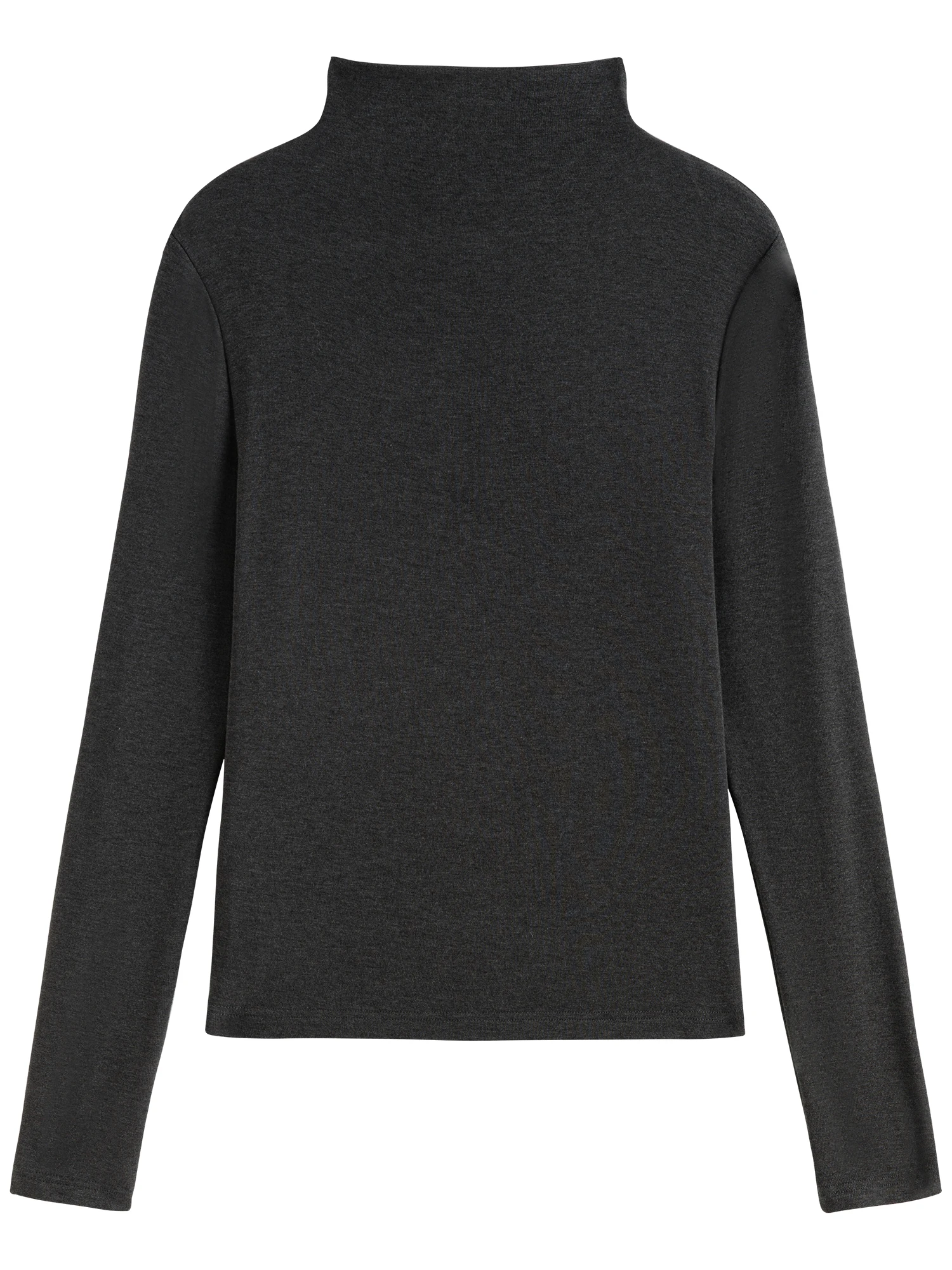 FSLE【4 Colors】Women Slim Pullovers Mock Neck Female Green Strech Pullover Sweaters Black Commuter Long Sleeve Tops 24FS14415