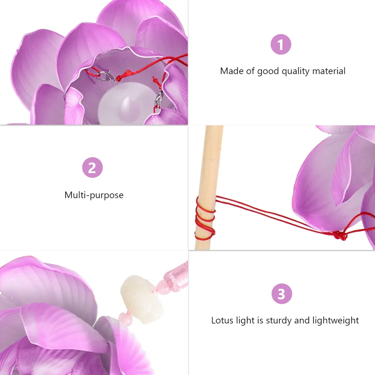 

Lotus Lantern Props Hand-held Lanterns Shape Light Lights for Wedding Portable Lamp Festive Flower