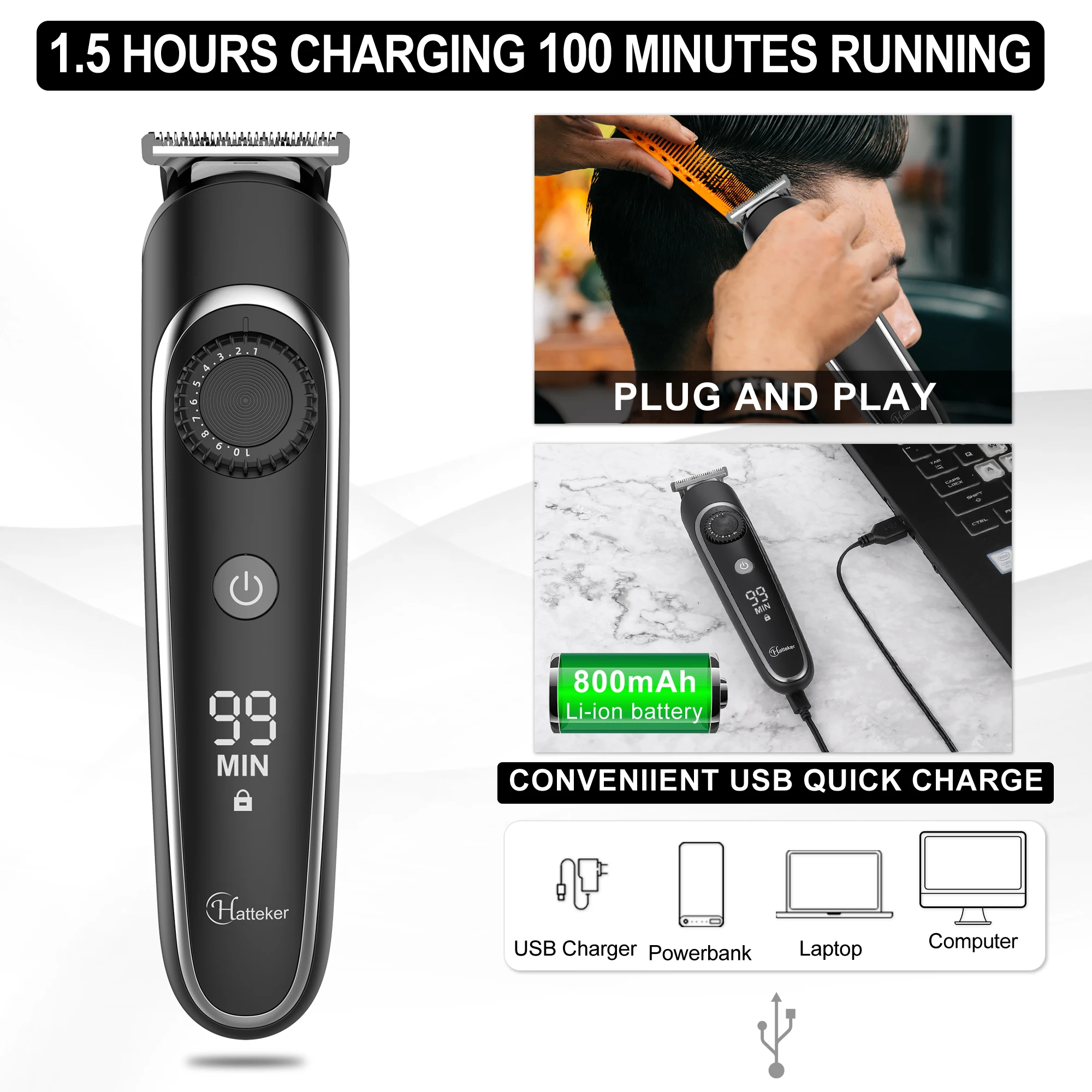 Hatteker 5-in-1 Professional H - Men'S Grooming Hair And Body Wash 评论和价格