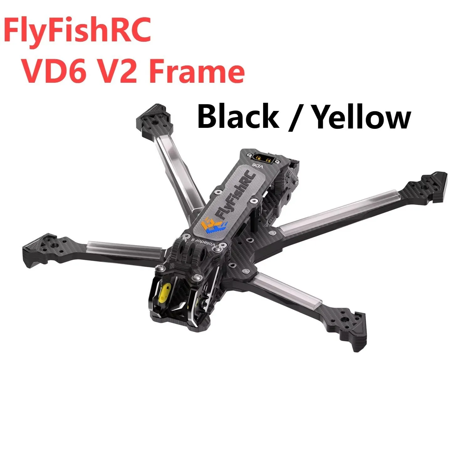 FlyFishRC Volador II VD6 V2 Deadcat FPV T700 6-inch frame kit compatible with DJI O3 air unit for FPV 4-helicopter kit