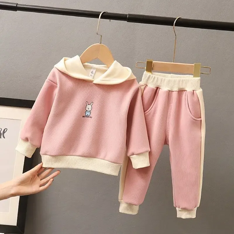 New 1-7 Years Children Clothing Set Girl Casual Clothes Kids Fashion Sweatshirt And Pants 2 Pcs Baby Autumn Winter Tracksuits