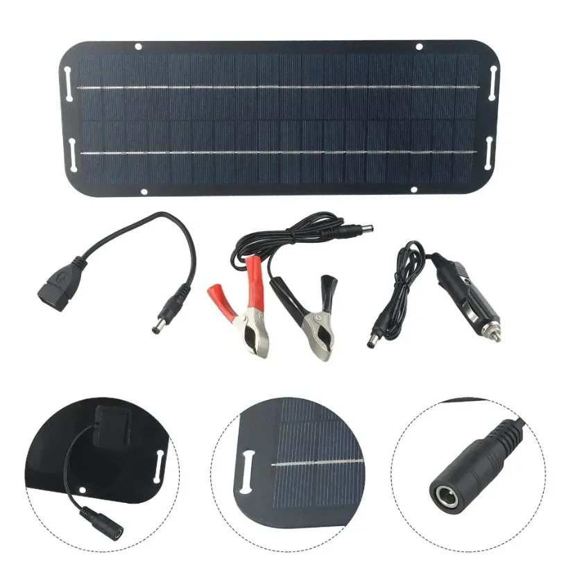 60W 12V Solar Car Battery Charger High Efficiency IP65 Water