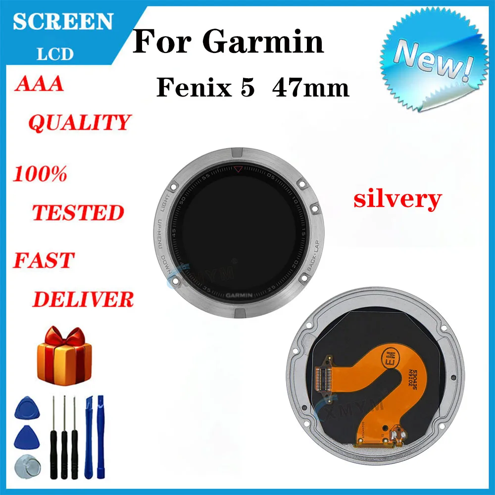 For Garmin Fenix 5 47mm LCD Screen Display +Touchscreen Smartwatch Display Accessories SZXMYM