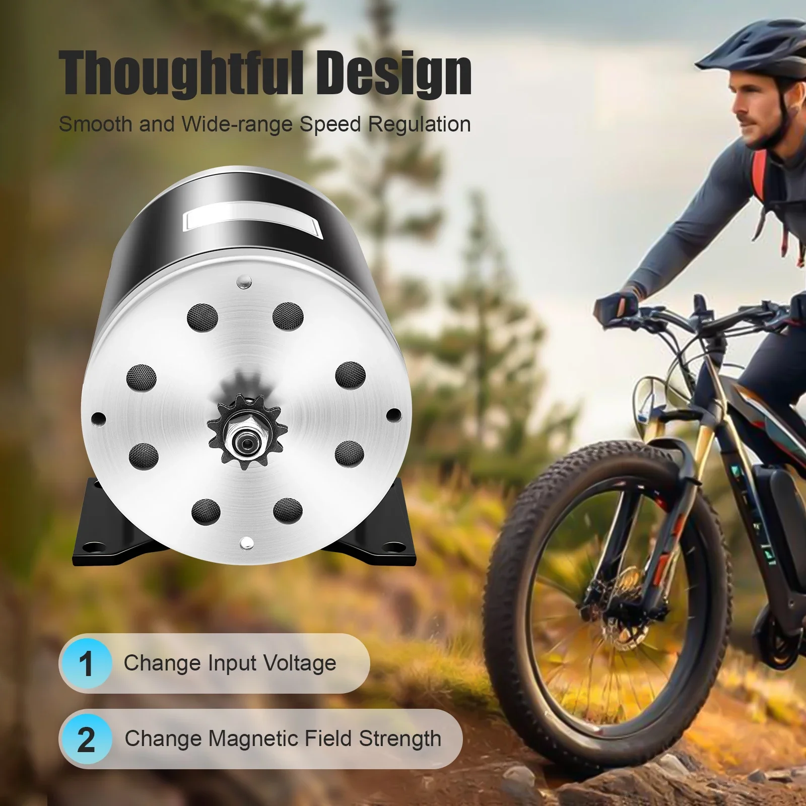 

36V 1000W Brushed DC Electric Motor, 3000RPM Electric Scooter Motor,Electric Bicycle Motor Kit for Four-Wheel go-Karts, Scooters